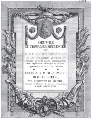 1776 Oeuvre du chevalier Hedlinger ou recueil